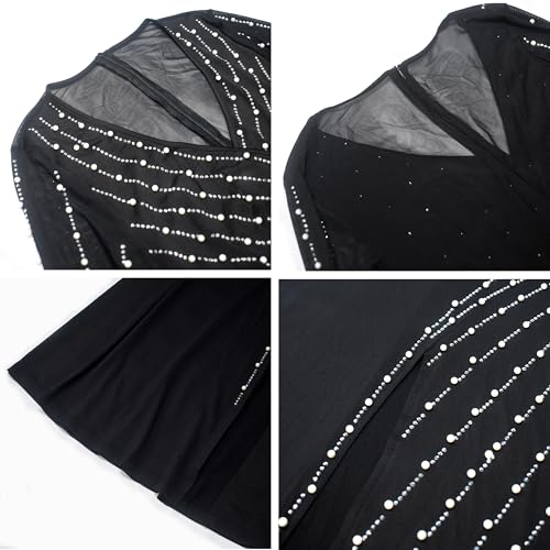 Image of Nagfar Women Rhinestone Sequin Birthday Party Sexy New Year Formal Dress