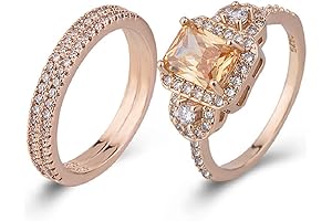 Gorgeous 18K Rose Gold Filled Morganite Jewelry