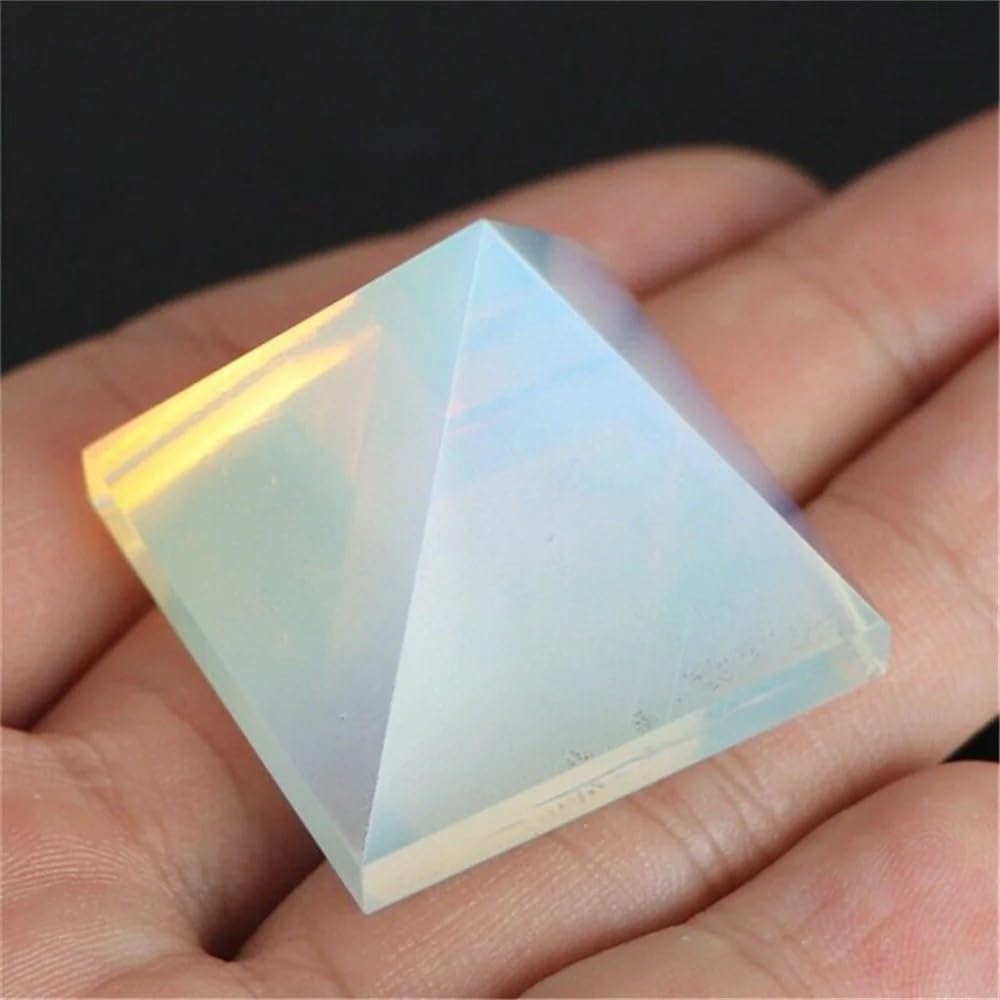Beau Pyramide Naturelle Sculpture sur Pierre Opale Artisanat Cristal (Size : 4cm)