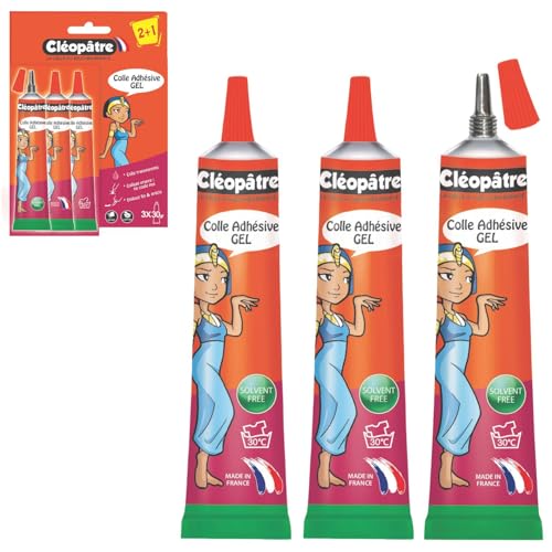 Cléopâtre BL3CE30 - Lote de 3 tubos de cola fuerte universal