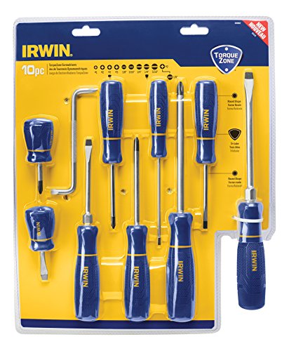 IRWIN TorqueZone Screwdriver Set, 10 Piece