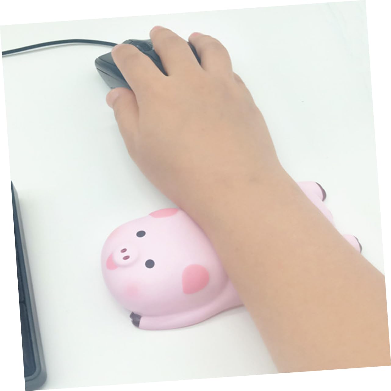 TEHAUX Lot De 3 Tapis De Souris Confortables En Coton À Mémoire De Forme En Forme De Cochon Pour Les Employés De Bureau Et Les Jeux Vidéo (2 Pièces X 3)