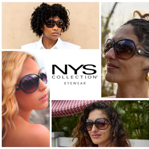 NYS Collection Oversized Vintage 'Jackie O' Sunglasses – Retro Chic Iconic Shades for Women,100% UV Protection3