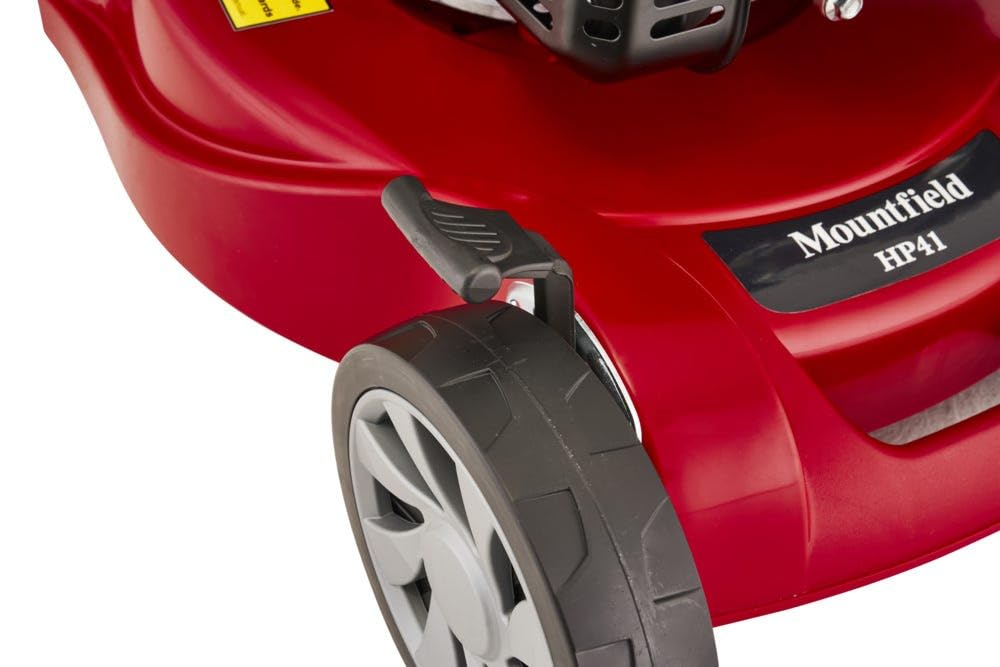 Mountfield HP41 Cortacésped de gasolina, propulsado a mano, 39cm de ancho de corte, 123cc ST120 Autochoke motor de gasolina, hasta 250m², incluye colector de césped de 40L