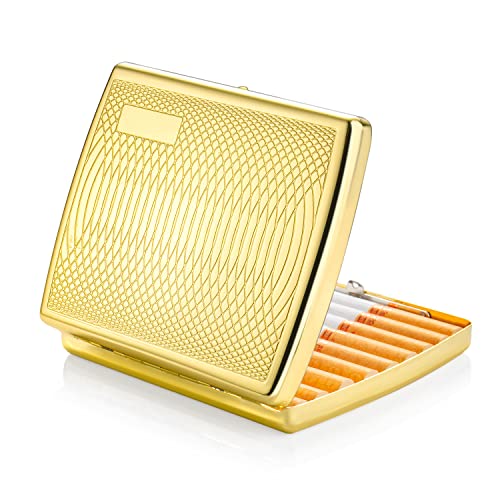 Etui à cigarettes en métal doré Boîte à cigarettes Cigarette case , antique en acier inoxydable Etui à cigarettes 20 cigarettes Avec boîte cadeau Vintage Etuis à cigarettes Cover