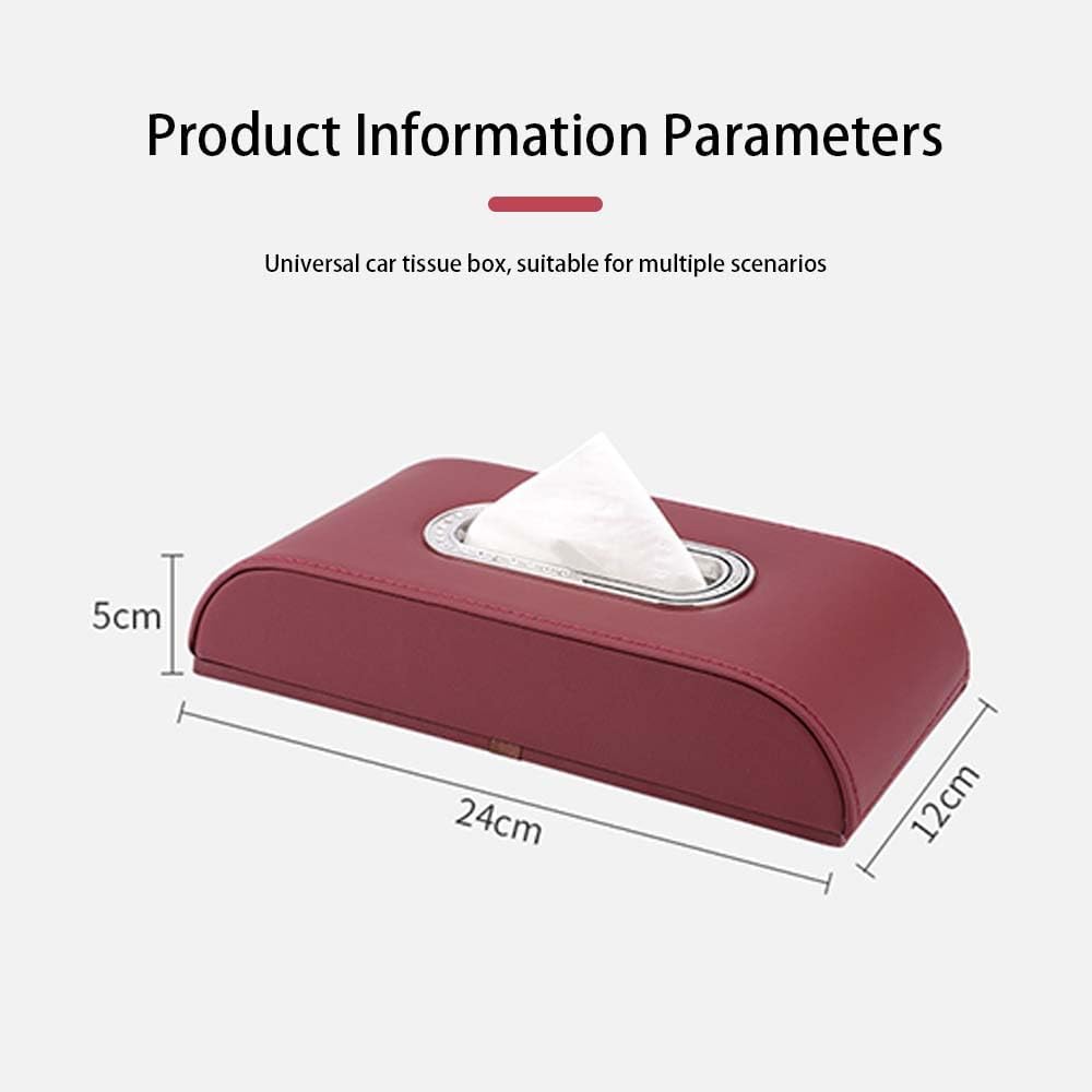車用ティッシュボックス適合マツダ CX-70/CX-80/CX-90/CX-90 PHEV，1個入り レザー製 無臭 繊細な手触り