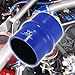 X AUTOHAUX 100mm Length 80mm Inner Diameter Straight Hump Silicone Hose Coupler Intercooler Tube for Car Intercooler Intake Piping Blue