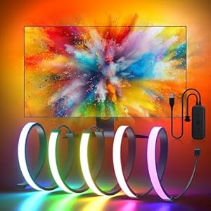MIWATT Gaming Monitor Light, rétroéclairage avec effet de synchronisation des couleurs de l'écran pour moniteur 24pouces, compatible avec les ordinateurs Windows