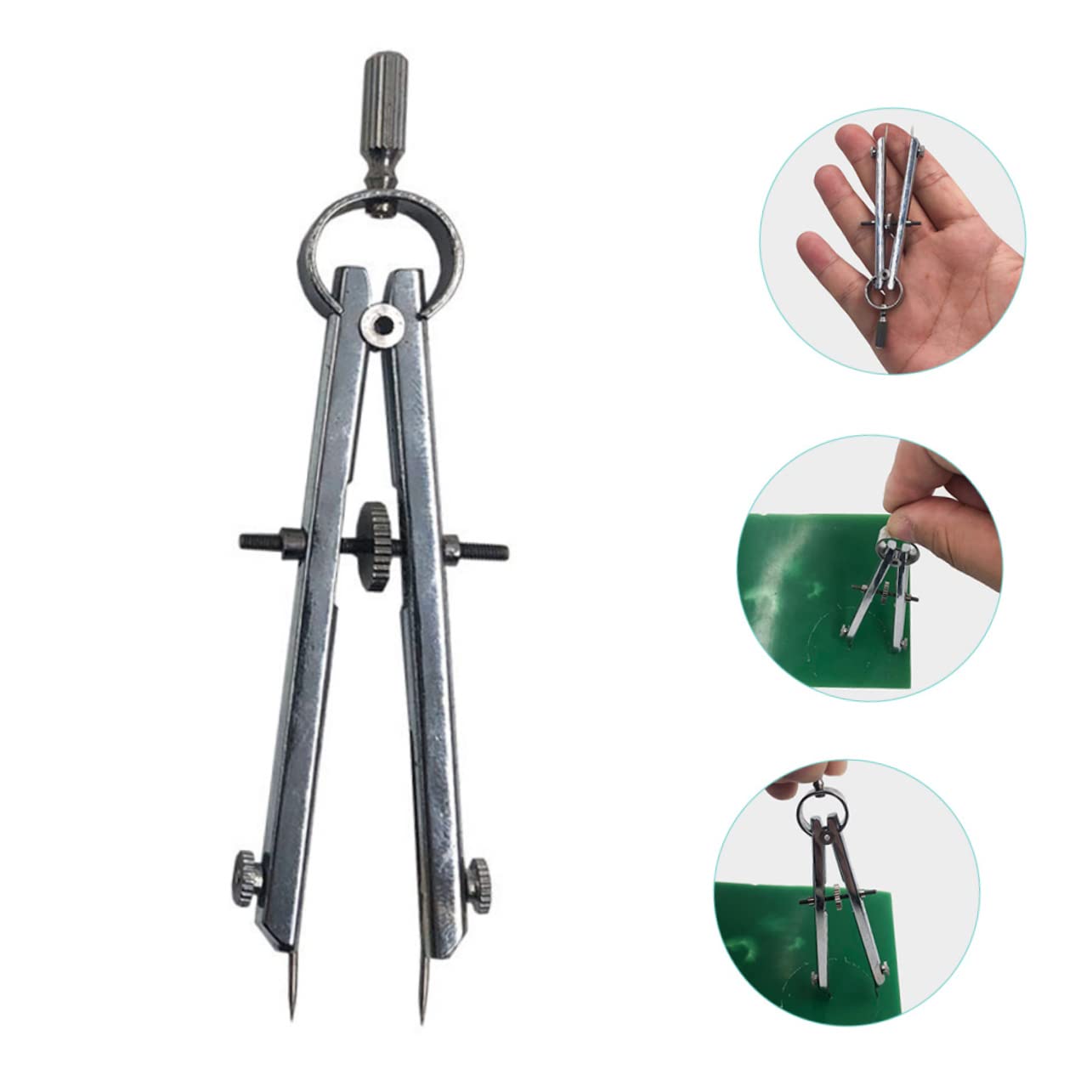 TEHAUX 5 Pièces Glyphe de la preuve de dessin circulaire Ajustable boussole pour les mathématiques compas scolaire compas de charpentier boussole pour les étudiants boussole pour dessiner