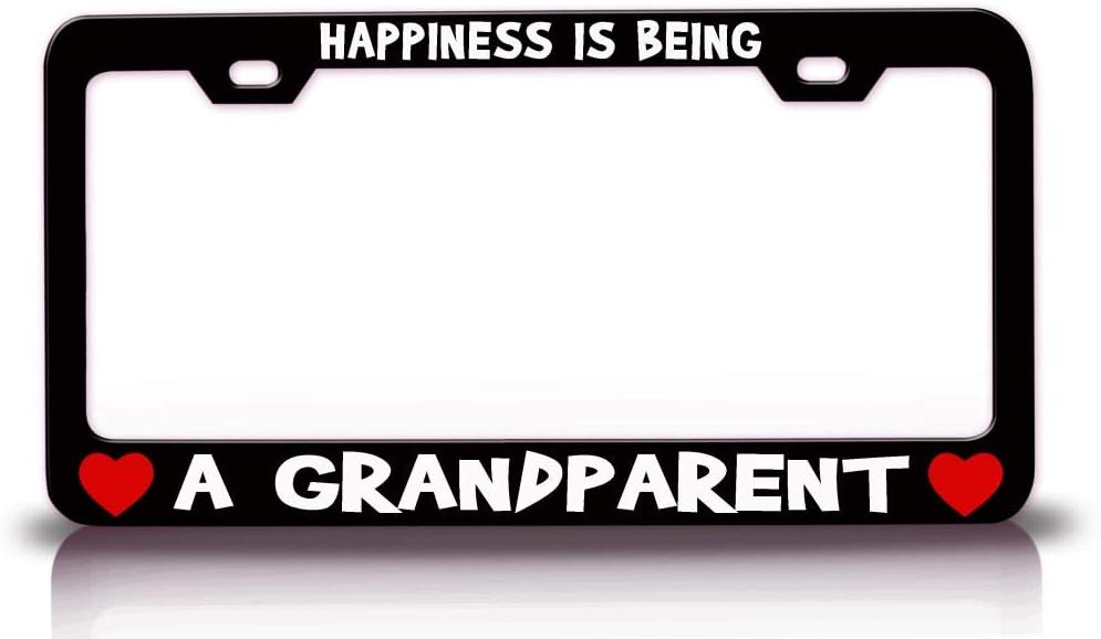 Happiness is Being A Grandparent Careers Professions Car SUV Truck License Plate Frame Bl t94