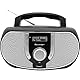 Soundmaster SCD1700SW tragbares DAB+ Radio mit CD-Player, MP3 Hörbuchfunktion, USB-Anschluss, UKW-Radio, Kopfhöreranschluss & Einschlaffunktion