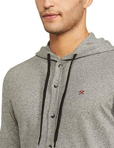 Image of HammerSmith Men's 100% Cotton Long Sleeve Hooded Collar Casual Shirt