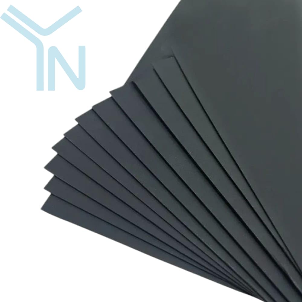 Black A1 Big/Full Size Chart Paper/Pastel Sheets - Pack of 8, Used in Art and Craft, Collage, Projects, Posters etc. Plain/Unrulled, Size: 70x56 Centimeters, 200 GSM Thickness 3