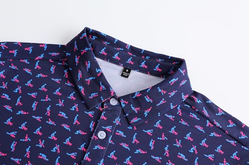 Camisetas Polo para Hombre de Golf, Secado Rápido y Absorción de Humedad, Estilo Casual y Divertido miniatura 3