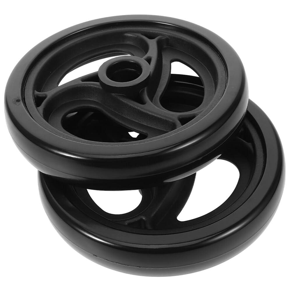 Baluue Replacement Wheelchair Wheel, 2pcs Wheelchair Front Wheels Anti Slip Walker Wheels Rubber Wheel Replacement for Wheelchair Stroller Casters Rollers Accessories