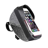 Bike Handlebar Bag, Bike Phone Mount, Waterproof Bicycle Top Tube Pouch Pannier Cycling Frame Bags...