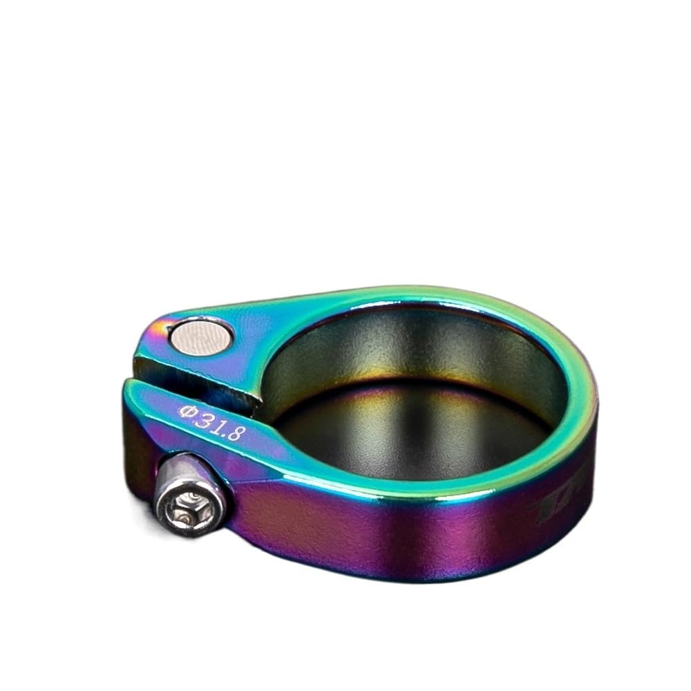 Bike Seat Clamp 31.8mm /34.9mm /28.6mm Bicycle Seatposts Clamps Locked Colorful Aluminum Alloy Mountain Bike Seat Tube Clip(28.6mm Colorful)