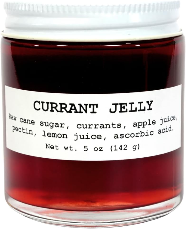 Currant Jelly, Gourmet Low Sugar Jelly, Made with Fresh Red Currants, Homemade & All Natural, Small Jelly Jar for Gift, 5 Oz (142 grams) - Smoke Camp Crafts