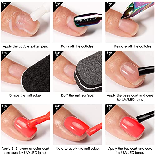 RSTYLE Smalto Semipermanente per Unghie, 6pz Kit