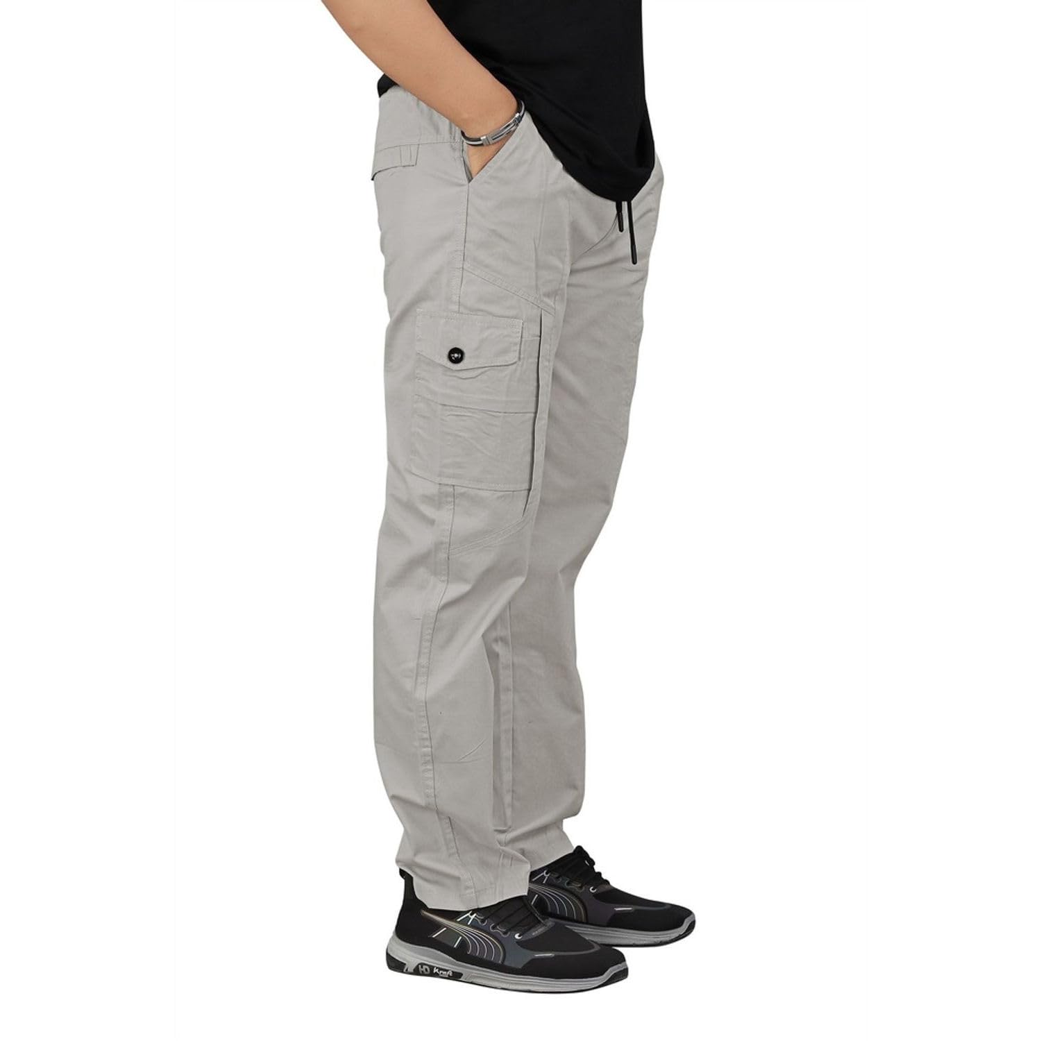 Unisex 100% Cotton Cargo Pants for Men & Women | Multi Pocket Utility Combat Trousers | Regular Fit Casual Cargo Lower | Breathable Durable Outdoor Travel Trekking Streetwear Pants-image-33