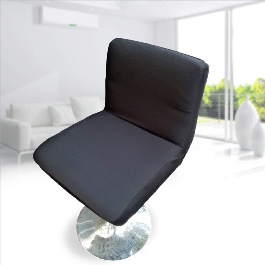Black Polyester Spandex Bar Stool Covers - Stretchable Chair Protectors - One-Piece Design for Dining Bar Club