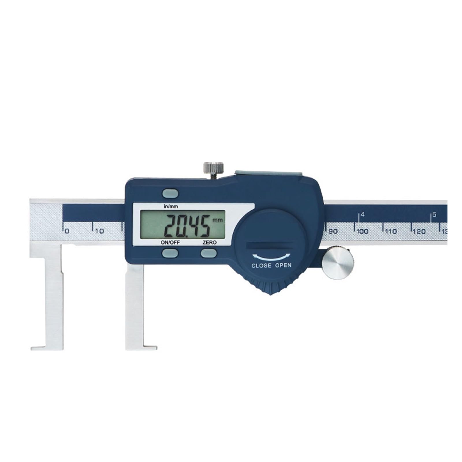 NURII Calibrador Digital electrónico de Ranura Interna de 25-200 mm, con Puntas Planas Calibrador a Vernier Paquimetro Digital de Acero Inoxidable