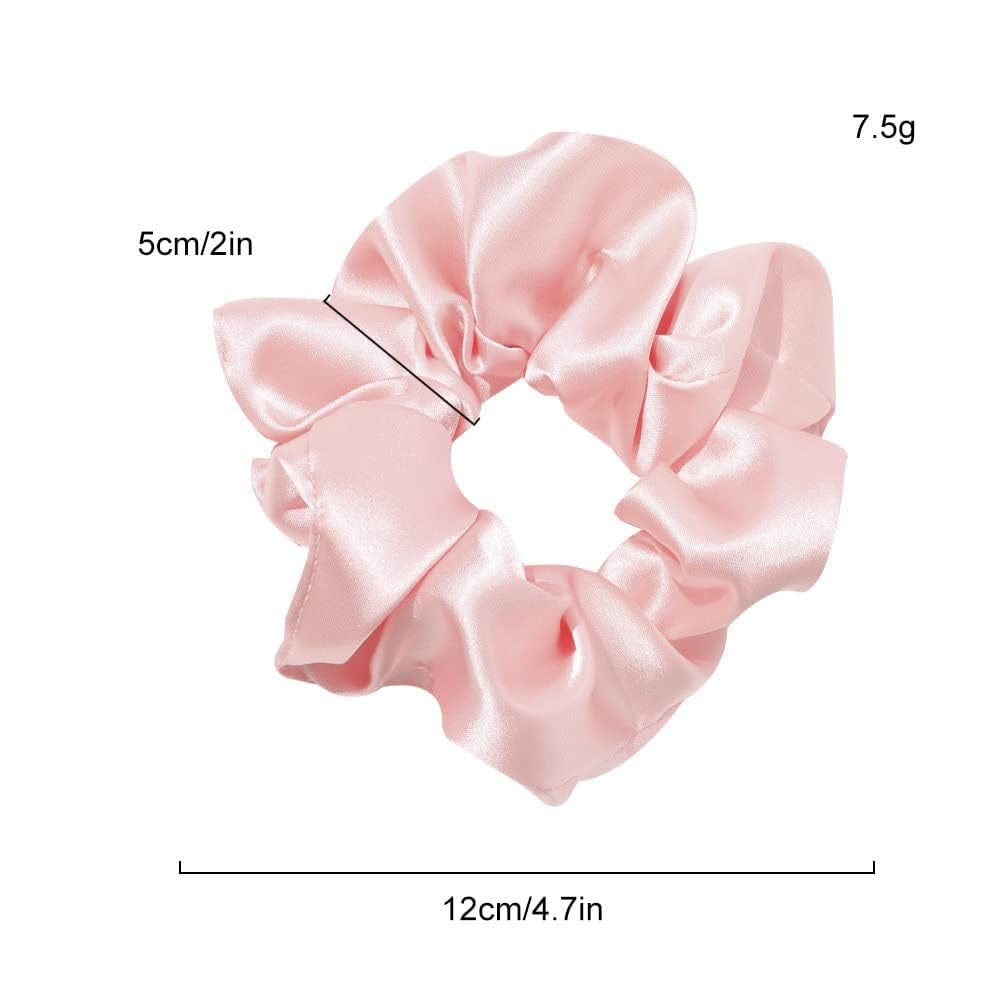 Dhamee Hair Ties Scrunchies for Women's, Big Scrunchies Both for Thick Hair or Curl No Crease Ponytail Holder No Hurt Your Hair 1