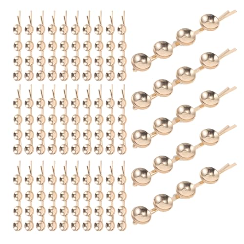 Boucle de pince à cheveux en fer doré de 100 pièces pour support barrette ronde