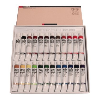 Shinhan Watercolors Artist Paint Tubes Set 24 Colors 7,5 ml każdy by Shin Han