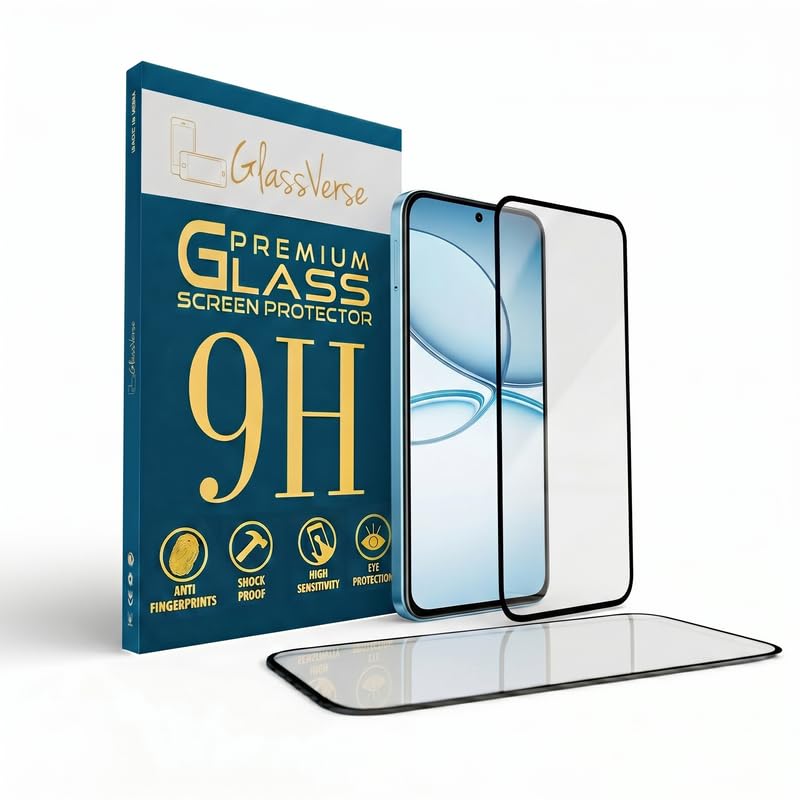 Image of GlassVerse PureView Tempered Glass for Realme Narzo 90X 5G | Crystal Clear, 9H Hardness Screen Protector, Edge to Edge, Case Friendly, Hassle-less Installation Kit Included. (Pack of 1)