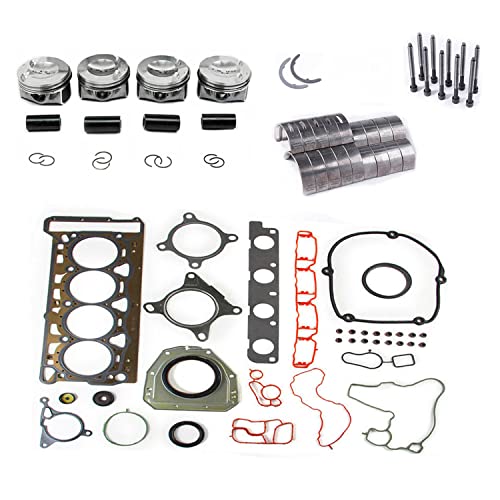 ThpeMakcr EA888 Engine Rebuild Overhaul Kit and 23mm Piston Kit Fit for Volkswagen Jetta Golf Tiguan 2.0T