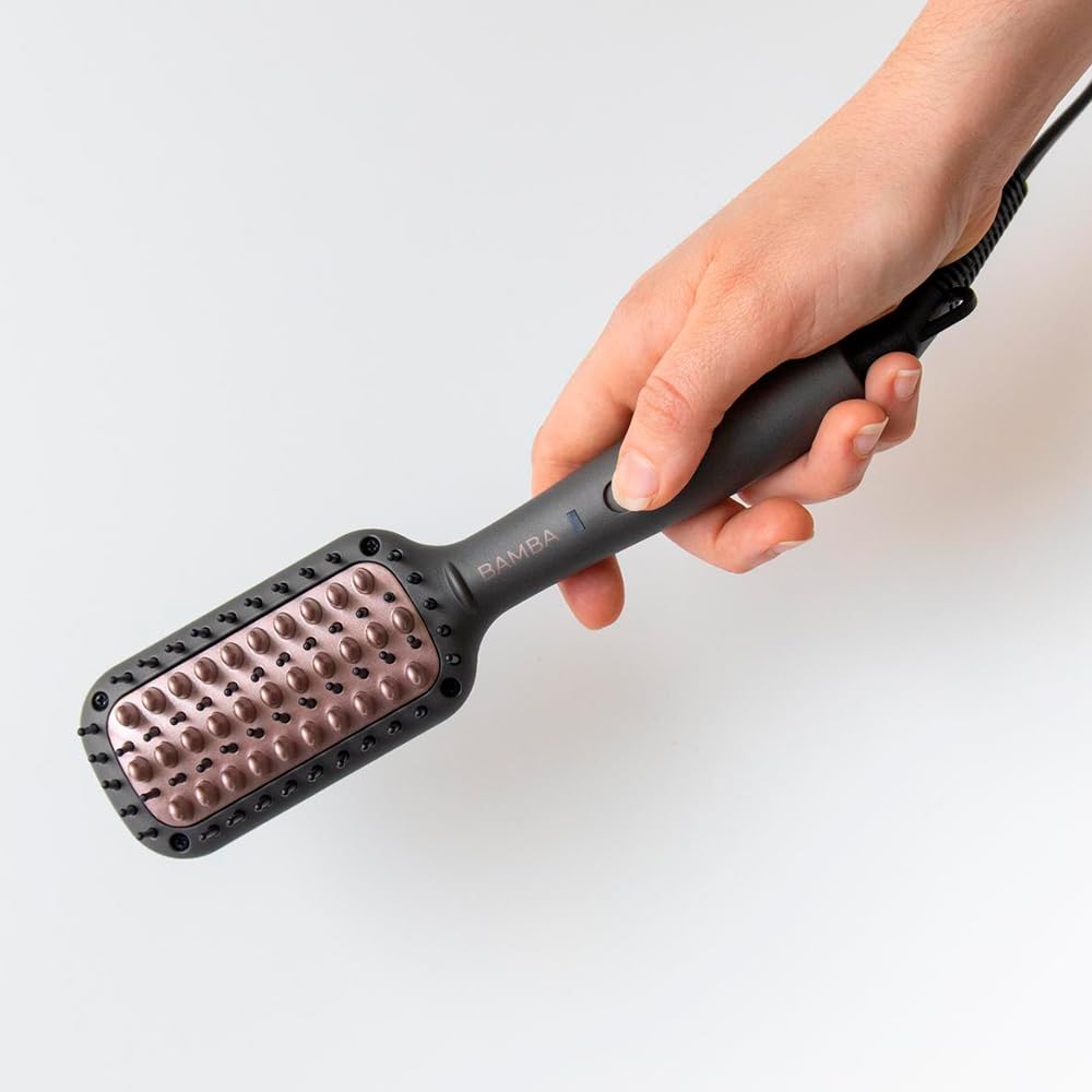 Cecotec Szczotka do prostowania InstantCare 400 Travel Brush. Powłoka ceramiczna, Do 190º, Wskaźniki LED, 90 sekund, Szybkie wygładzanie, Kabel 360º, Kompaktowy, Torba termoodporna