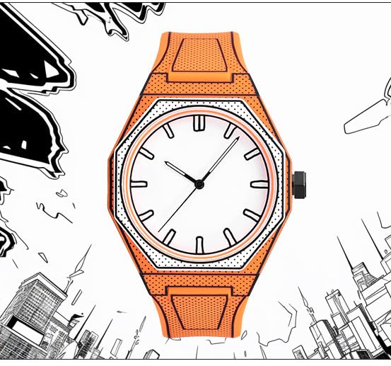 Image of FANMIS Men's Anime-Inspired Fashion Sketch Wristwatch Minimalist Creative Wormhole Design Stylish and Durable Timepiece for Men's Sports Watch