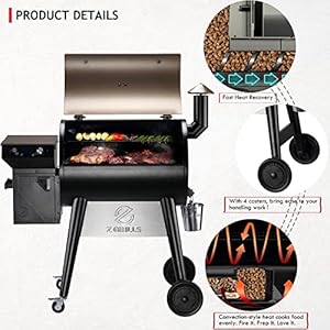 Z GRILLS Upgrade 8 in 1 Wood Pellet Grill & Smoker for Outdoor Cooking, BBQ Grill with PID 2.0 Controller, LCD Screen, 697 sq, Meat Probes, Rain Cover Z GRILLS Upgrade 8 in 1 Wood Pellet Grill Smoker for Outdoor Cooking BBQ Grill with PID 20 Controller LCD Screen 697 sq Meat Probes Rain Cover