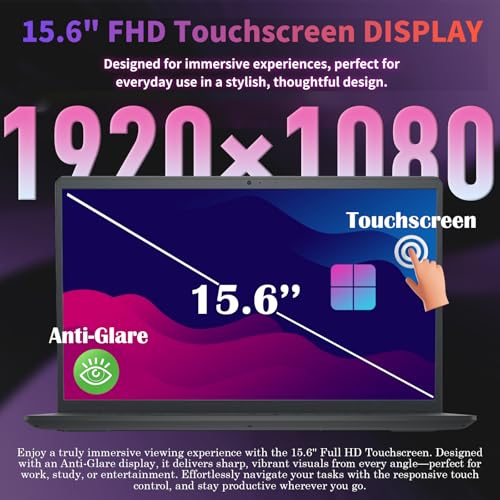 Image of Dell Inspiron 15 3535 Touchscreen Laptop Computer, Windows 11 Pro, Copilot AI, AMD Ryzen 7 7730U, 15.6'' FHD IPS (1920x1080), 32 GB RAM + 1 TB SSD, Long Battery Life, AMD Radeon Graphics