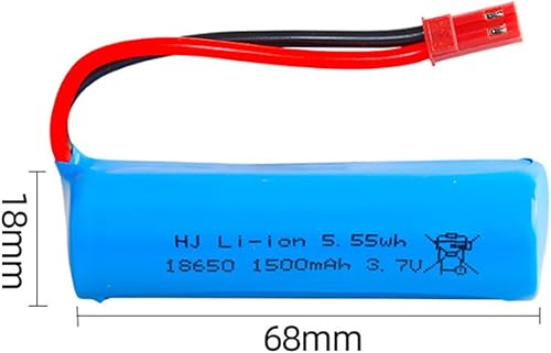 Miniatura 3 de HHZ 2 unids 3.7 V 1500 mAh Li-ion Batería Jst Plug con cable cargador USB para control remoto Vehículo de alta velocidad Escalada Drift Racing