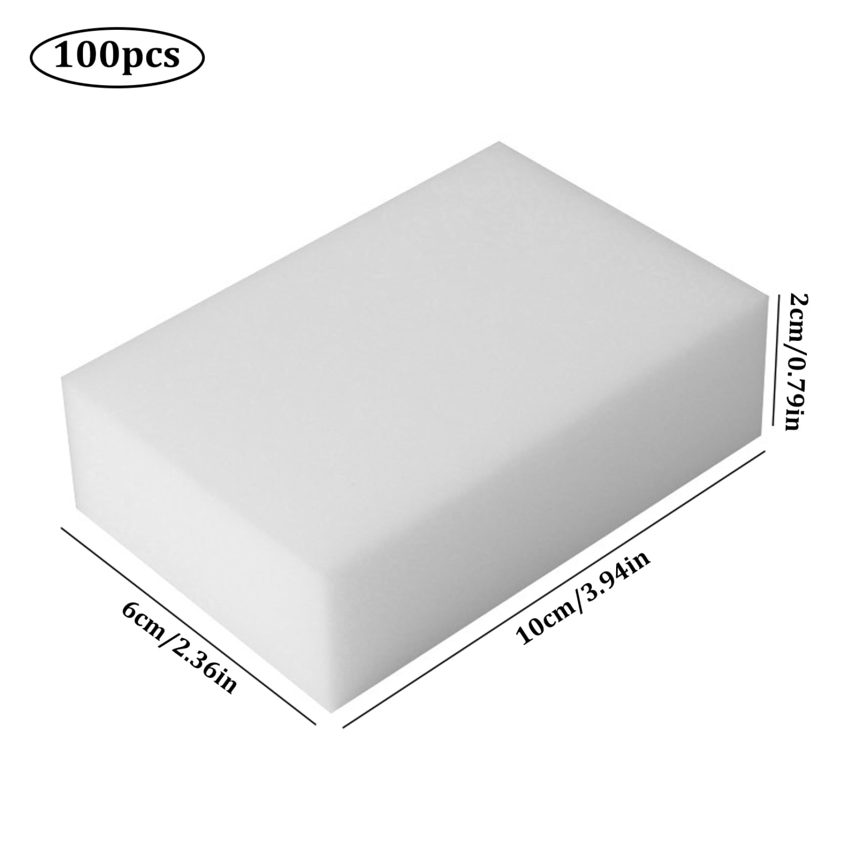 Borrador de Esponja mágico para Limpieza, 100 Uds., Esponja de Limpieza Multiusos Potente antiarañazos para Pared de Cocina y baño, 4x2, 4x0, 8 Pulgadas