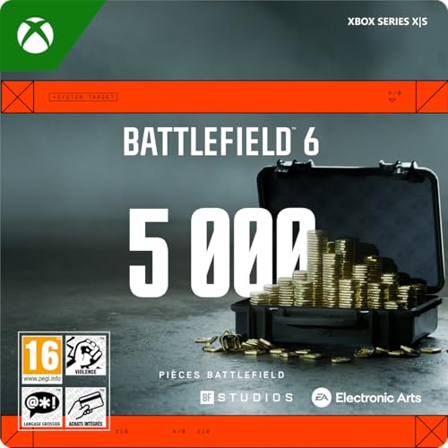 Code de jeu Battlefield 6 Xbox Series X|S avec 5000 pièces incluses