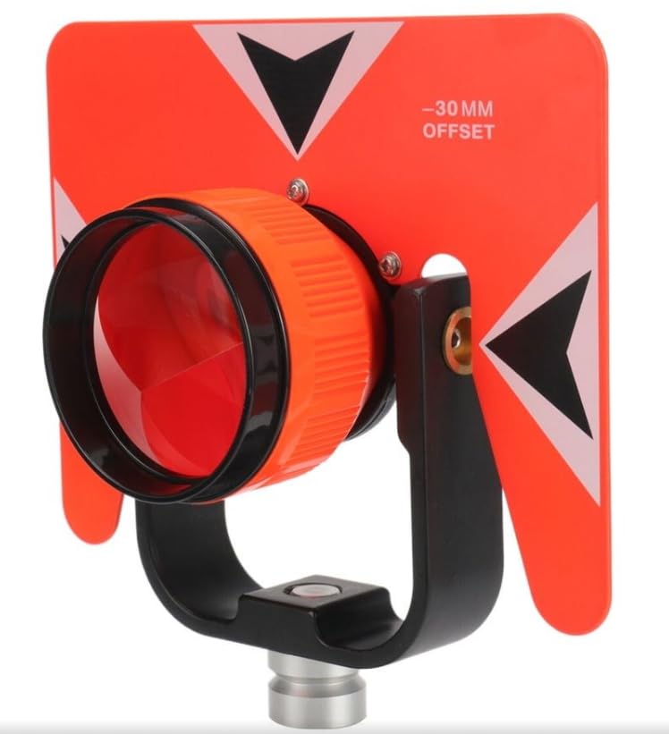 MOETERSurveying Prism, All-Metal Single Tilt Prism With Case for Land Surveying Prism for Total Stations
