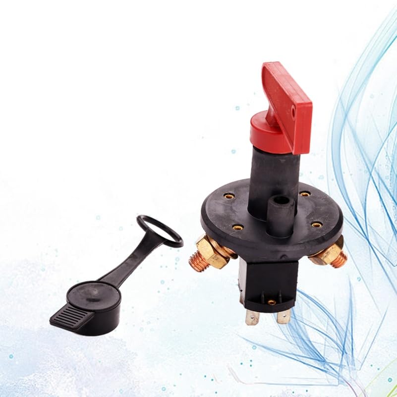 150A Battery Disconnect Switch, 12V 24V Waterproof Kill Isolator with Brass Nuts for Car, Boat, Marine, RV and Vehicle Electrical Equipment