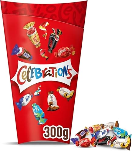 Celebrations Milk Chocolate Selection Box - 300g (Pack of 2) | Assorted Mini Chocolate & Biscuit Bars | Perfect Treat for Sharing and Gifting