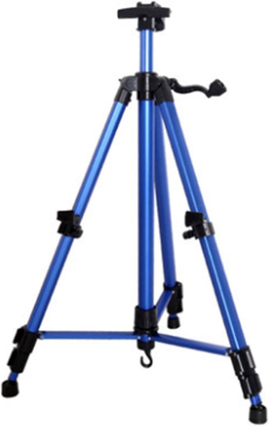 CWCQGH Easel Stand for Painting, Aluminum Alloy Folding Easels Portable Poster Display Holder Professional Painting Tool for Indoor and Outdoor Sketching (Blue 160cm)