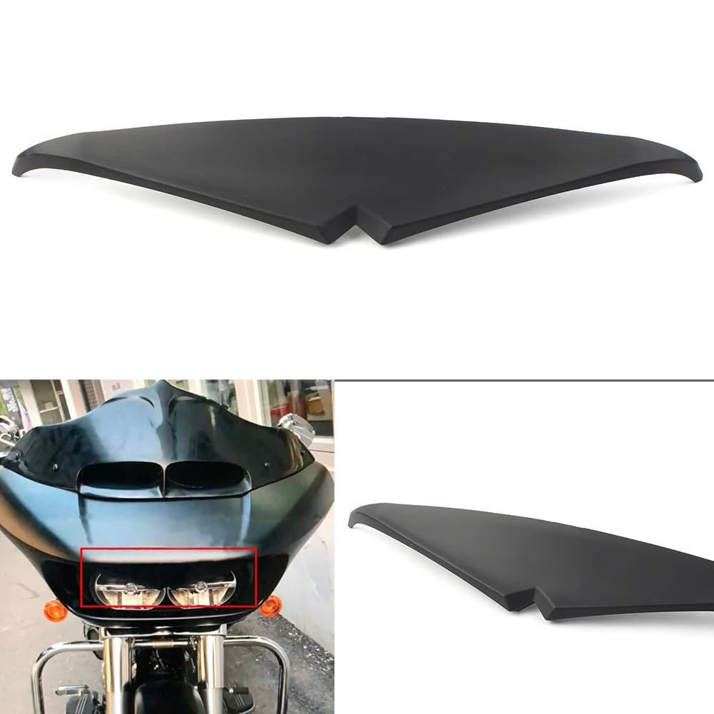 Motorrad ABS Scheinwerfer Scheinwerfer Augenbraue Augenlid Trim Dekoration, for Harley, for Road Glide FLTRX FLTRU Matt Schwarz Augenbrauen