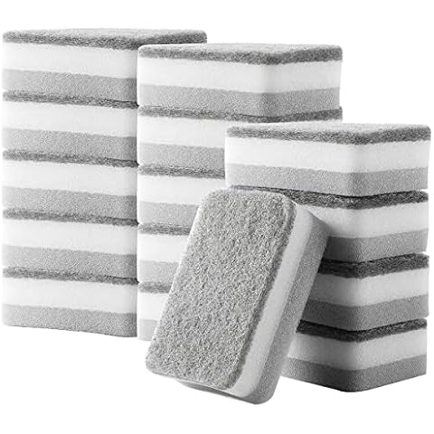 15 Pieces Washable Dish Sponge,WideSmart Cleaning Sponge Scouring Sponge Washing up Sponges Multipack Washing Sponge Kitchen Pot Sponge Scourer Kitchen Sponge for Kitchen Bathroom Crockery Pots Pan Cover