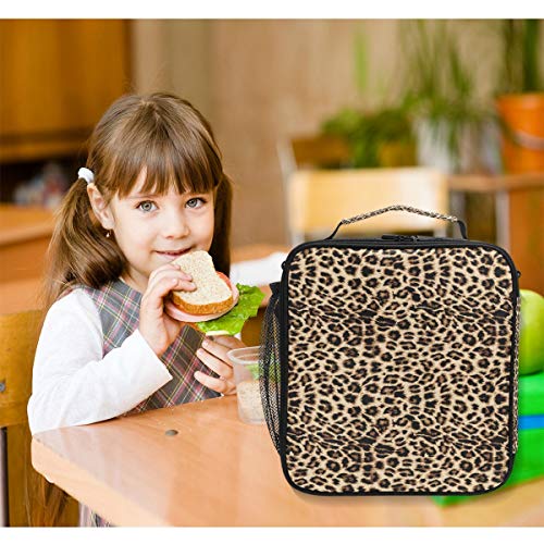 Pfrewn Leopard Print Lunch Box For Women Leopard Snakeskin Zebra Pattern Insulated Kids Lunch Bag Fashion Wild Animals Reusable Cooler Meal Prep Bags Lunch Tote With Shoulder Strap For School Office thumb #5