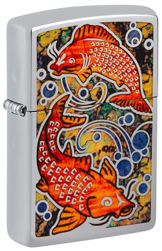 Encendedor Zippo Koi Fish High Polish Chrome 81765 miniatura 1