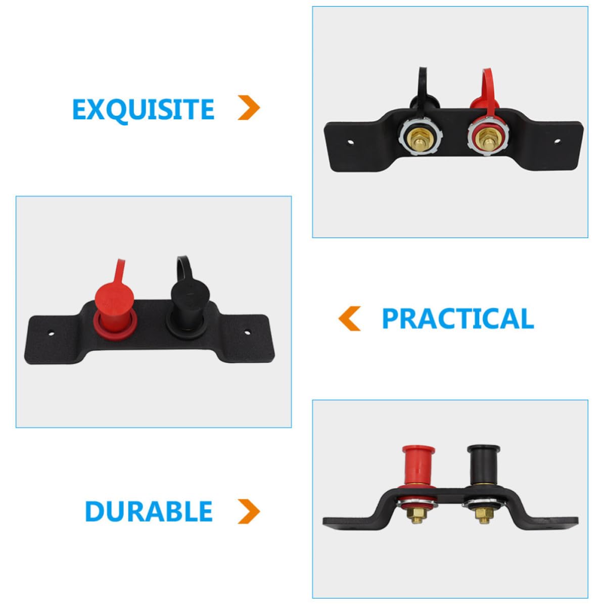 Gadpiparty Cable de Batería para Arranque de Voltaje Compatible con Vehículo todo Terreno Cable Resistente y Flexible para Plazas Extensión para Carga Rápida y Terminales Duraderos