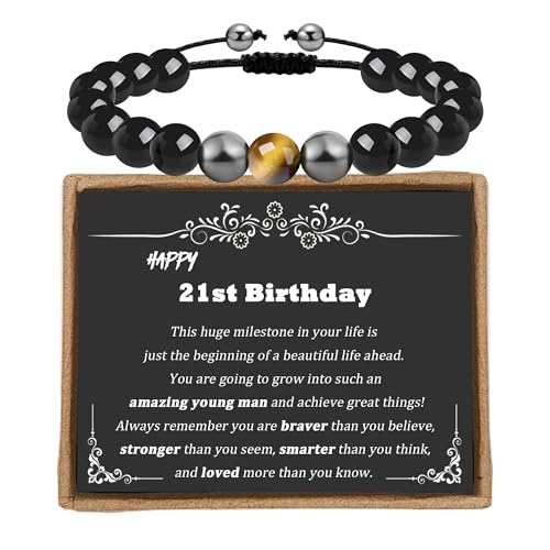 Sereney Happy 21st Birthday Gifts for Him as 21st Birthday Decorations for Him, Adjustable Triple...