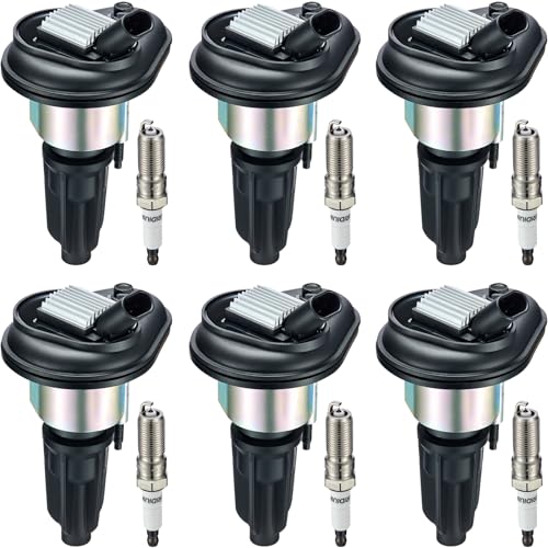 Image of BDFHYK Ignition Coil Pack UF303 and Iridium Spark Plugs 5019 Compatible with Buick Rainier, Compatible with Chevy Colorado Trailblazer EXT, Canyon Envoy,H3 2.8L L4 3.5L 3.7L L5 4.2L L6, Sets of 6