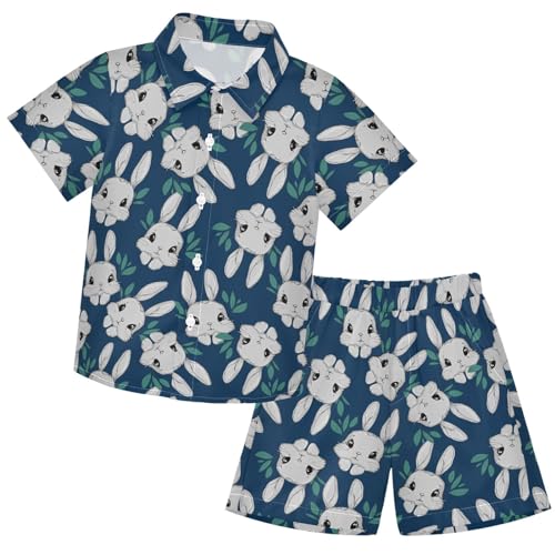 Image of visesunny Little Boys Short Sleeve T-Shirt Beach Shirts for Kids Casual Shorts Set Summer Clothes Outfits